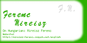 ferenc mireisz business card